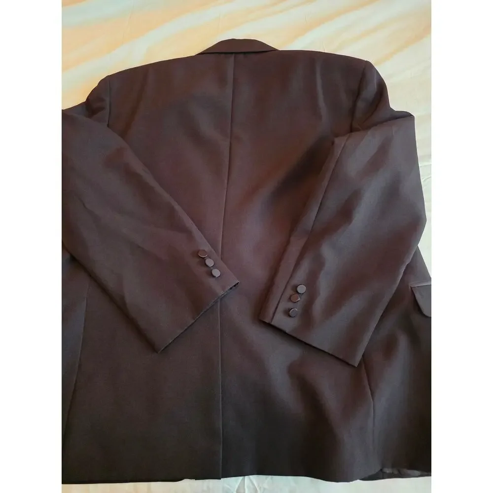 Formalwear International FWI Men's Black Tuxedo Jacket Blazer 46R Vintage Y2K